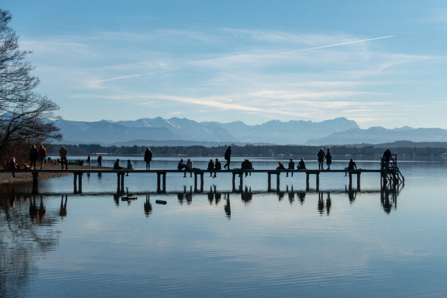 Starnberger See - Blick in die Alpen